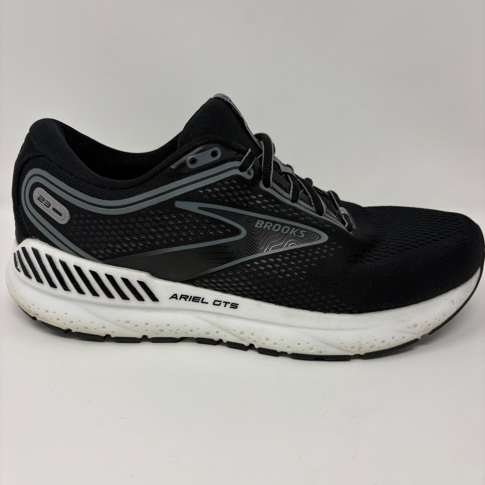 Brooks Ariel GTS 23 Womens Size 10 Wide Black White Running Shoes (1203901D090)